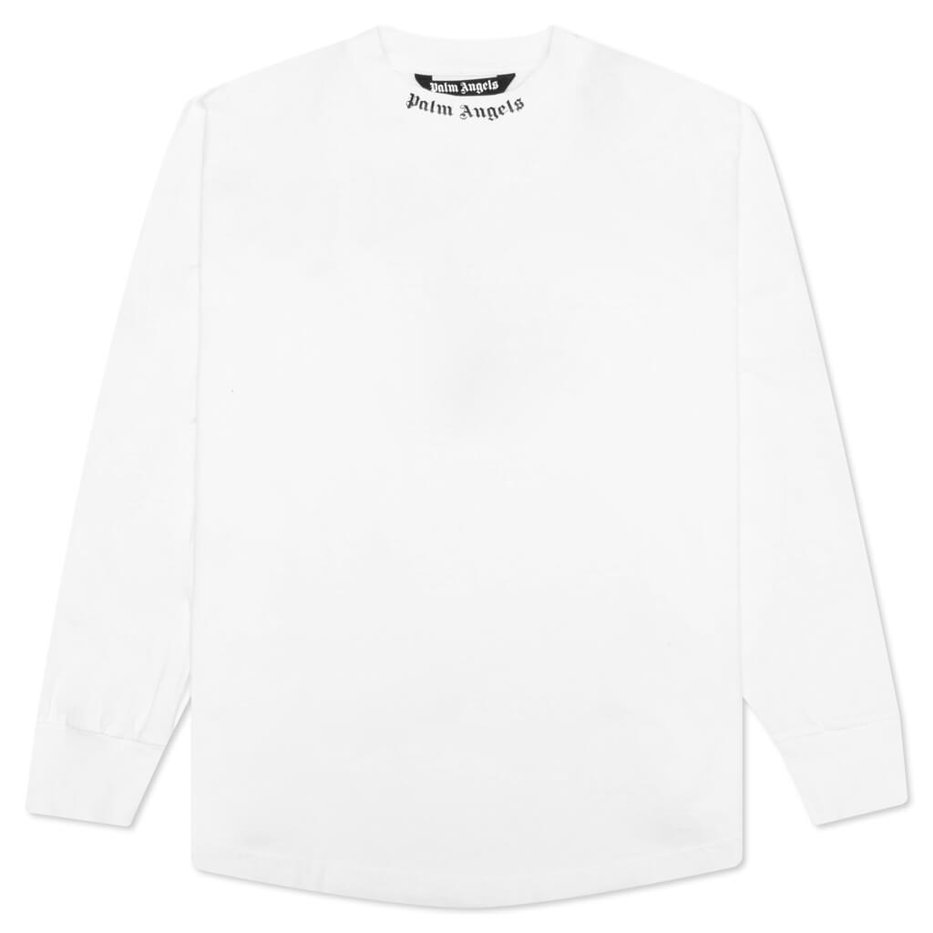 Double Logo Over L/S Tee - White/Fuchsia