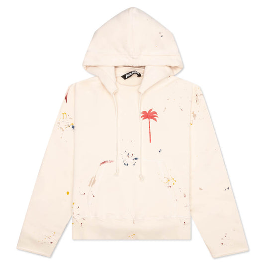 PXP Painted Raw Cut Hoodie - Off White
