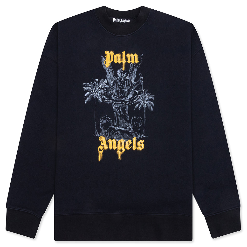 Palms Pencil Crew - Black/Light Orange
