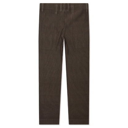 Tailored Pleats Pants - Dark Khaki