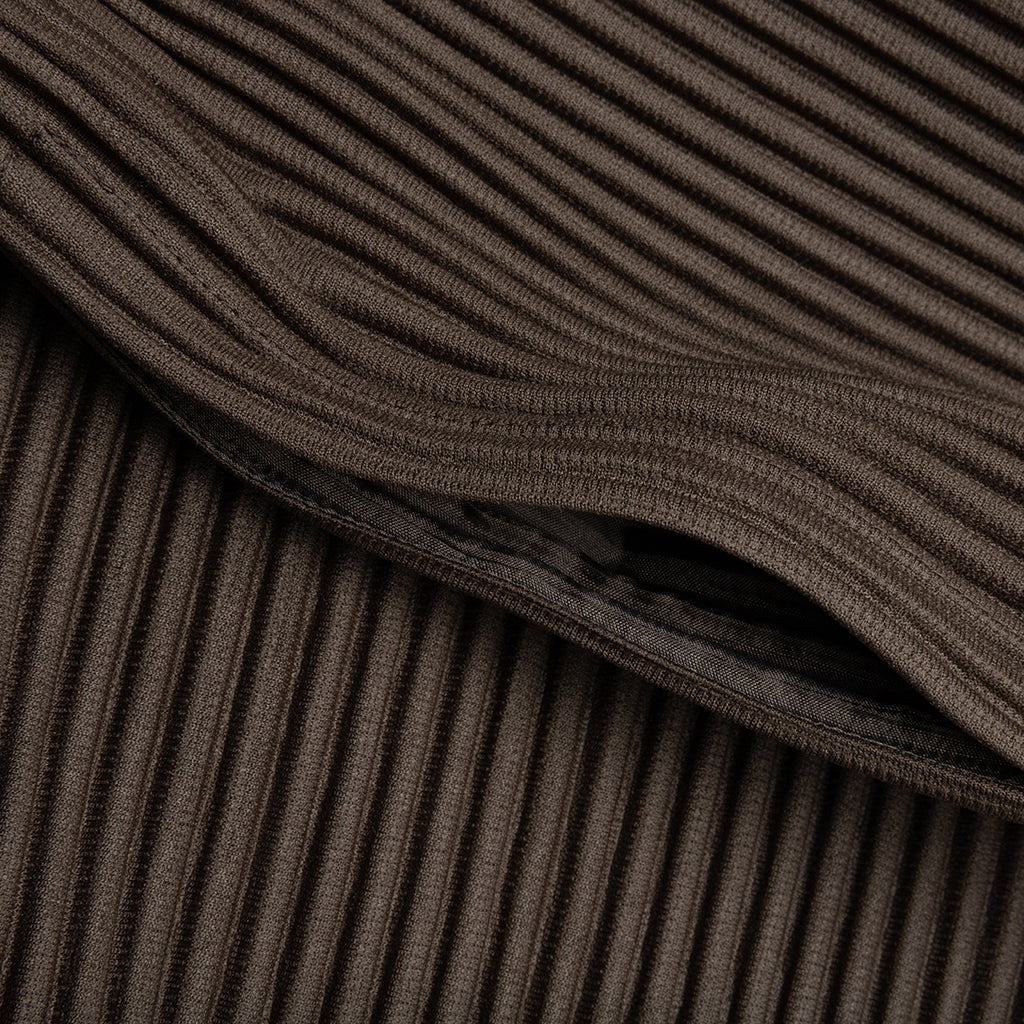 Tailored Pleats Pants - Dark Khaki