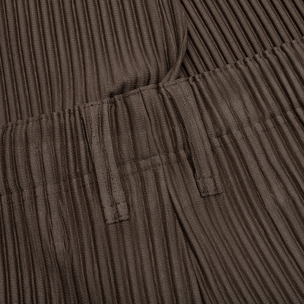 Tailored Pleats Pants - Dark Khaki