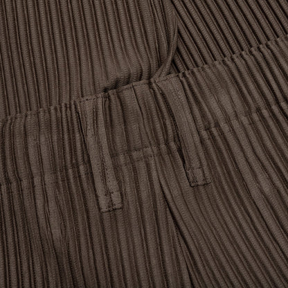 Tailored Pleats Pants - Dark Khaki