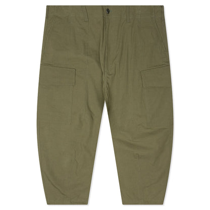 Compact Cotton Cargo Pants - Khaki
