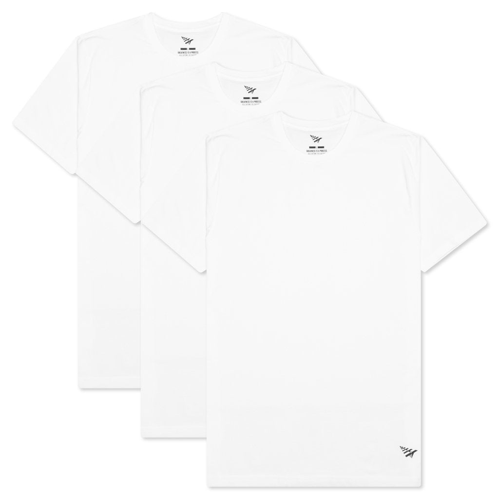 Essential Three Pack Tees - White
