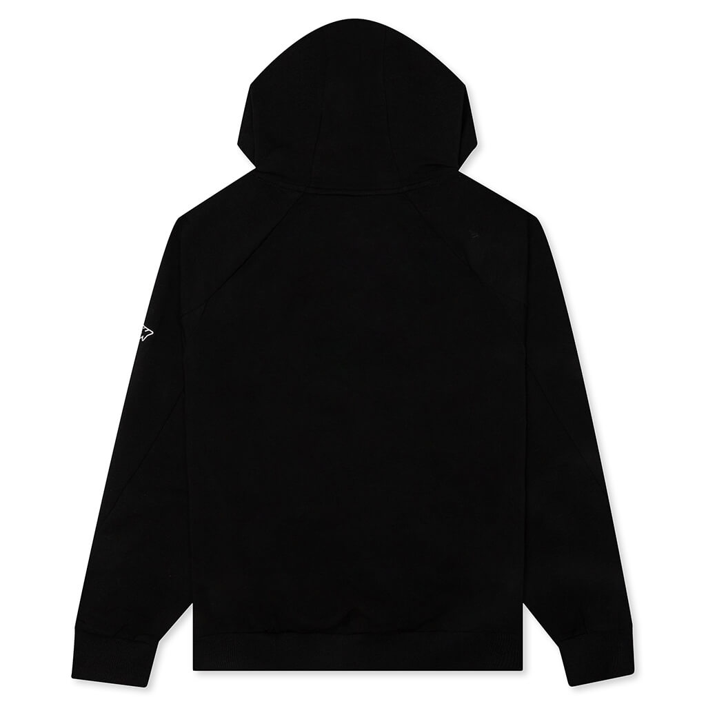 Chenille Bear Hoodie - Black