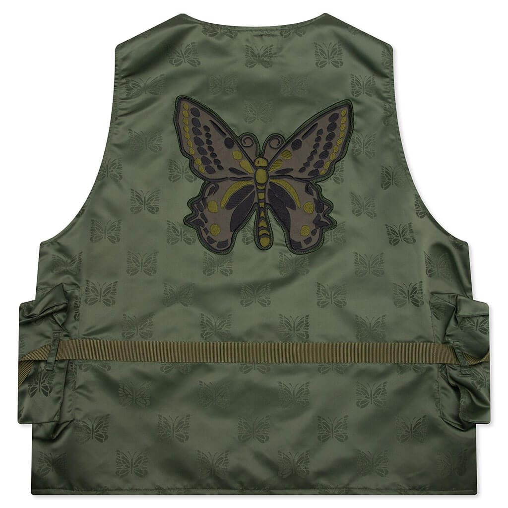 Papillon Jacquard Sateen Radio Vest - Olive