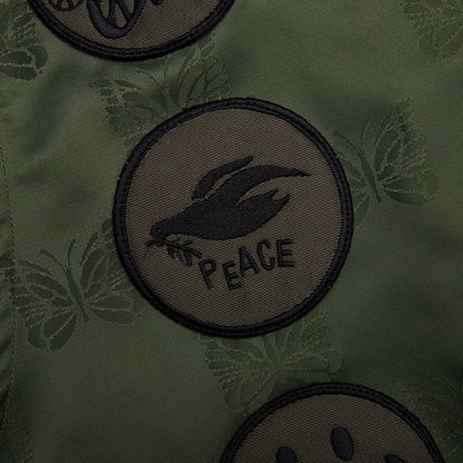 Papillon Jacquard Sateen Radio Vest - Olive