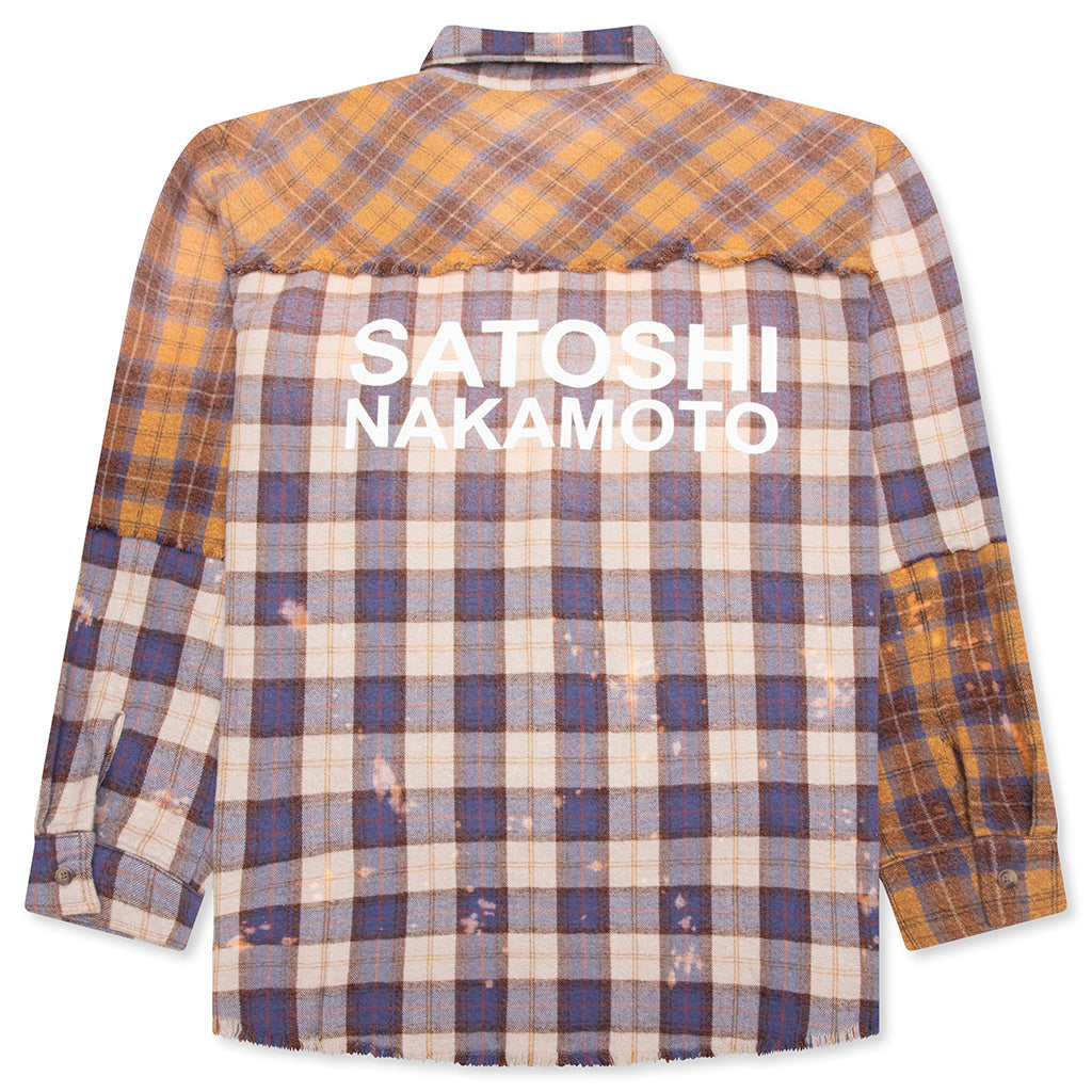 Patchwork Logo Flannel - Brown/Multi
