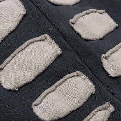 Patchwork Moto Short - Washed Black