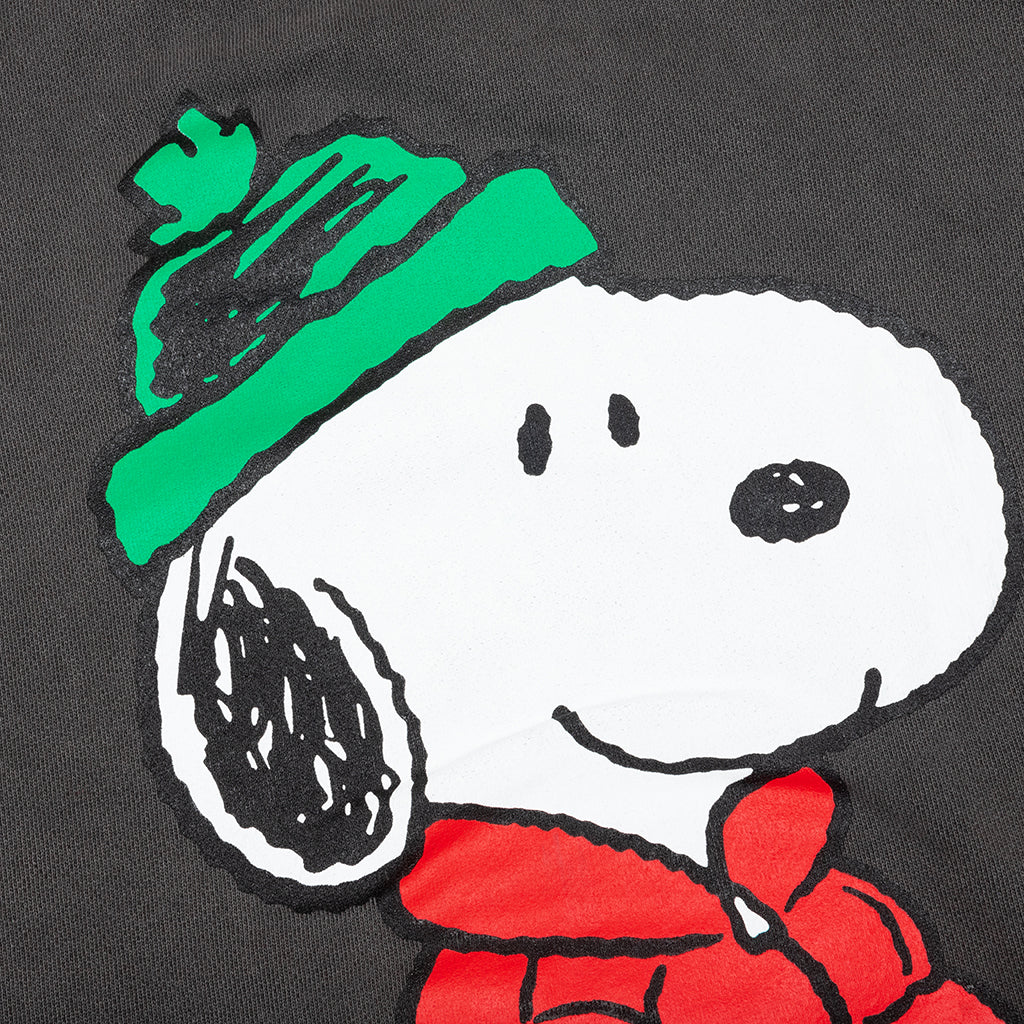 Peanuts Puffer Hoody - Washed Black