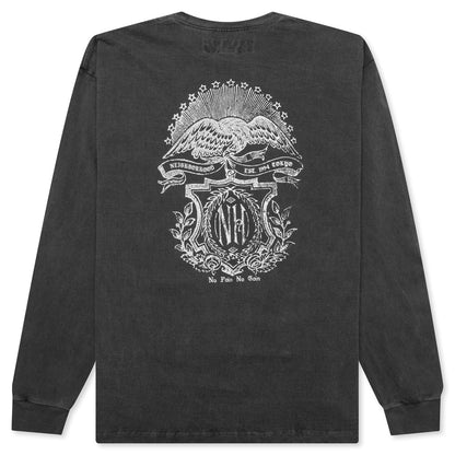 Pigment Dyed Crewneck L/S - Black