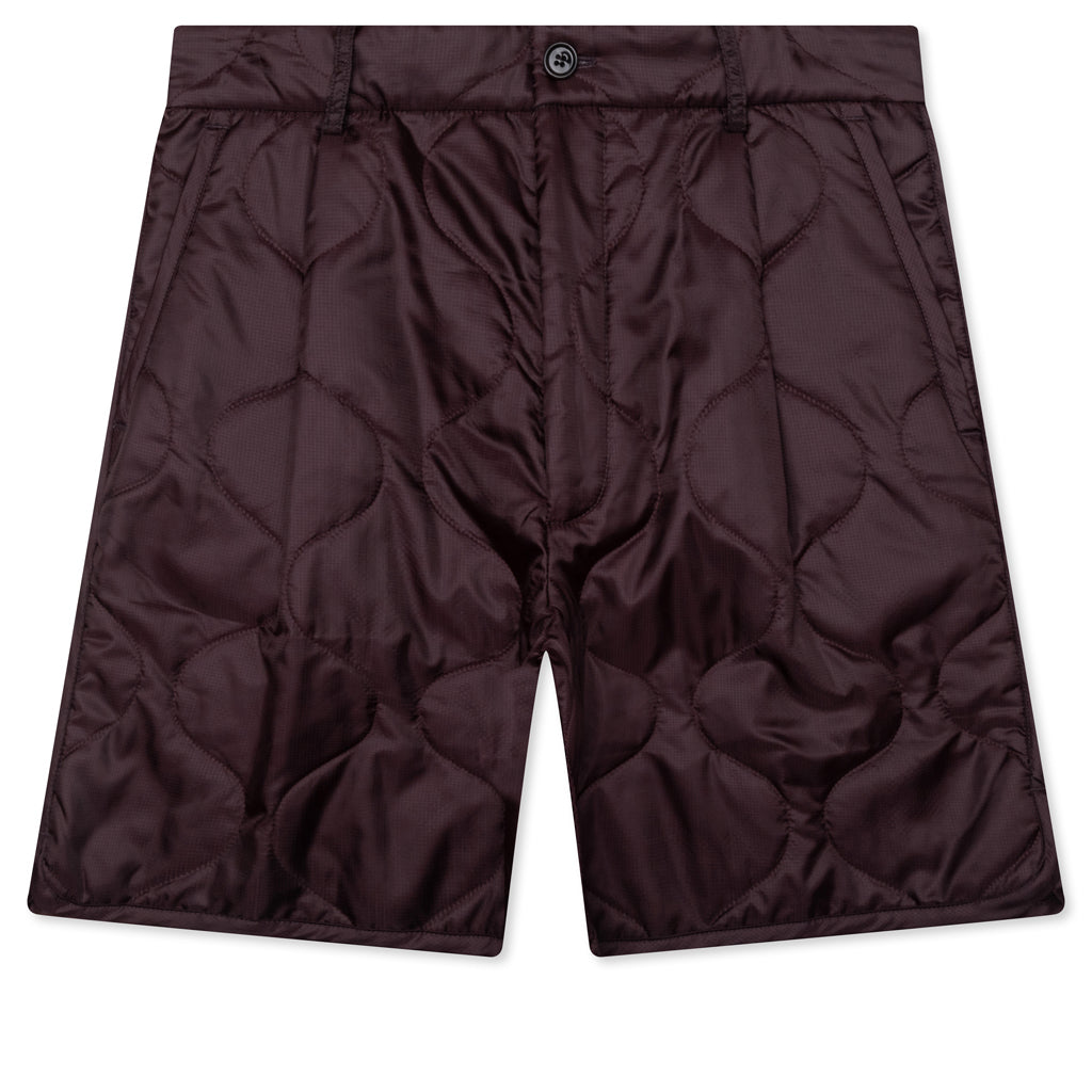 Pleaded Padded Shorts - Auburn