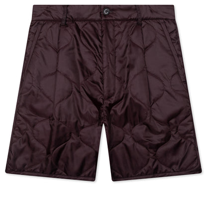 Pleaded Padded Shorts - Auburn