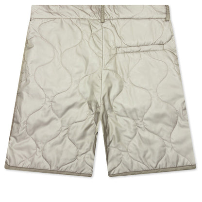 Pleaded Padded Shorts - Sand