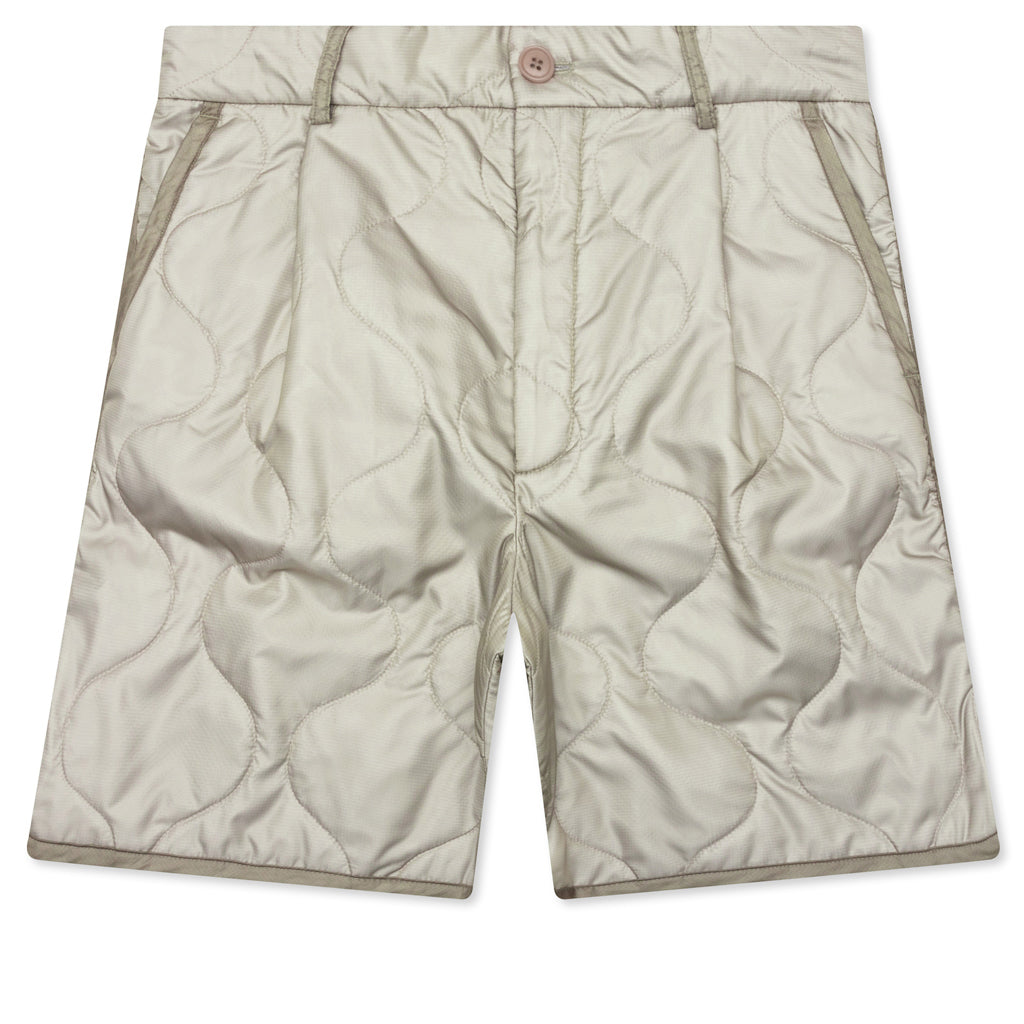Pleaded Padded Shorts - Sand