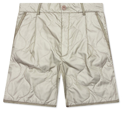 Pleaded Padded Shorts - Sand