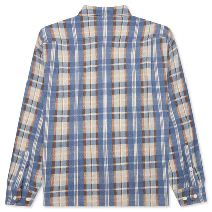 Pioneer Khadi Check Shirt L/S - Blue