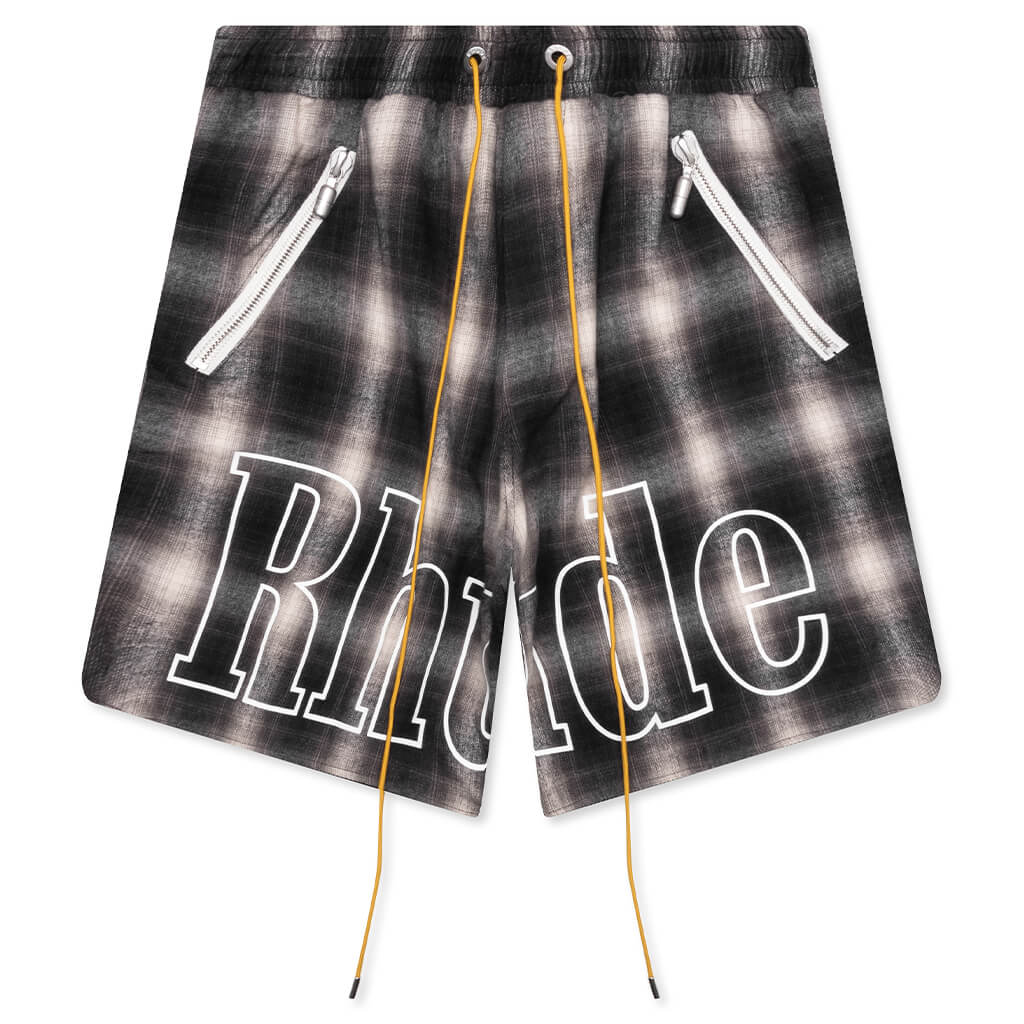 Plaid Logo Short - Black/Grey