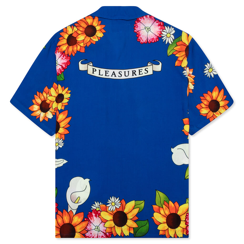 Heart Button Down - Blue