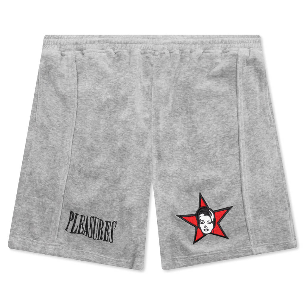 Party Animal Velour Shorts - Grey