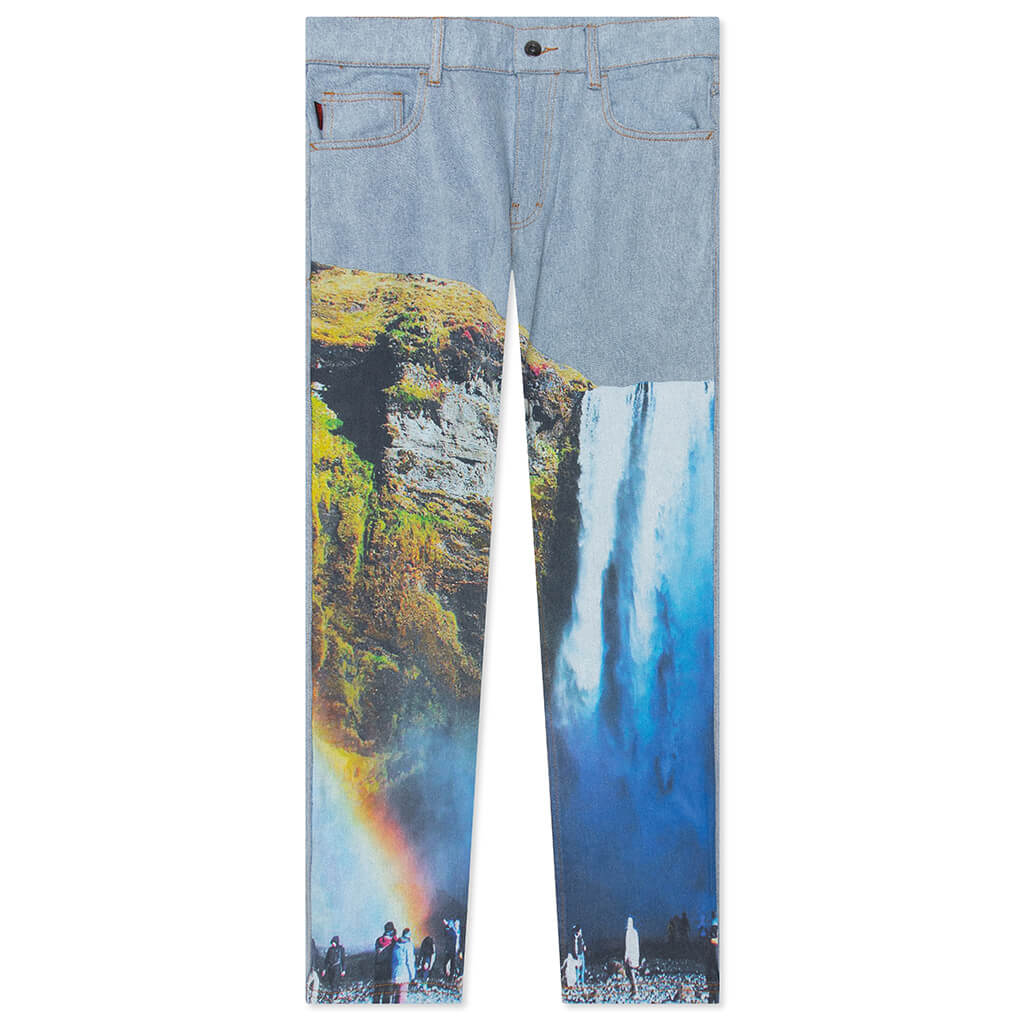 Prelude Printed Denim Pant - Blue