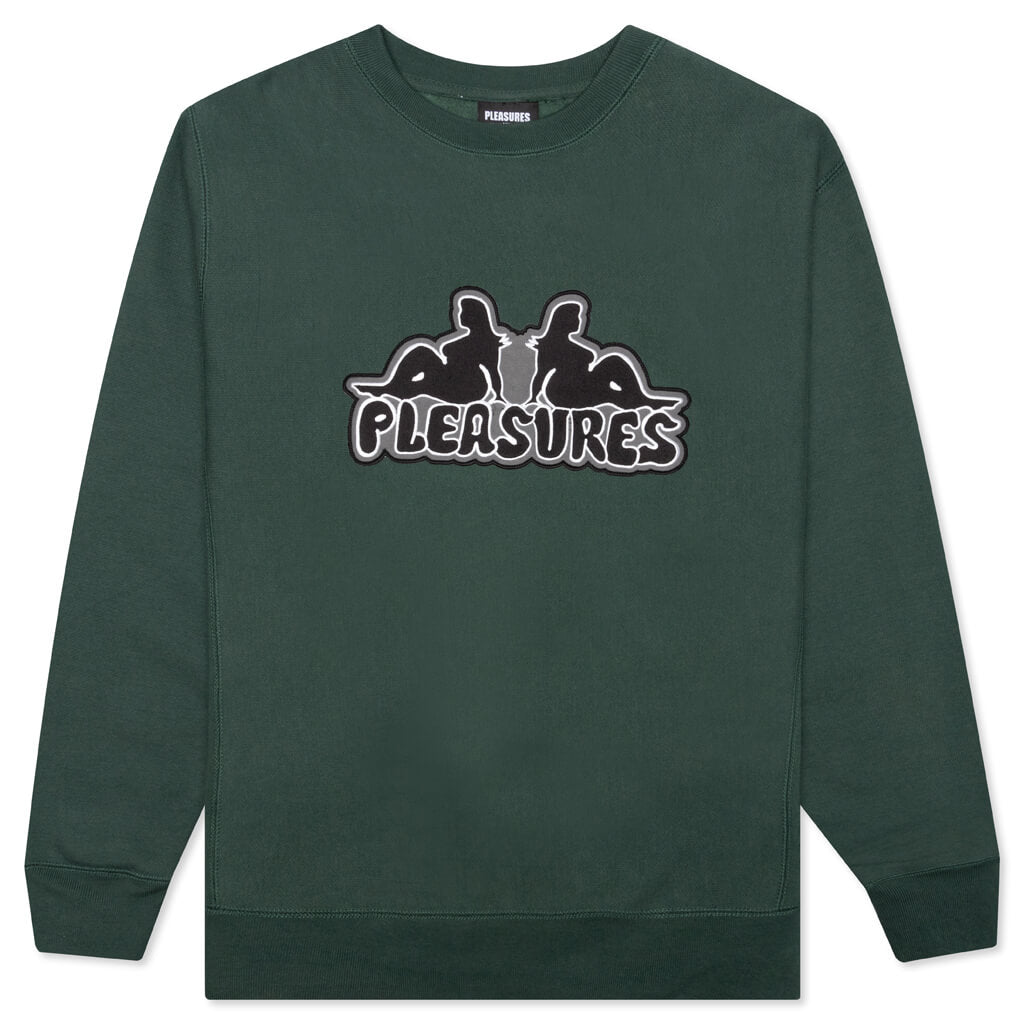Thicc Applique Premium Crewneck - Alpine Green