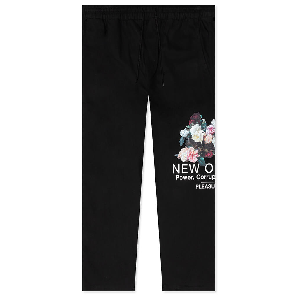 PLEASURES x New Order Power Beach Pant - Black
