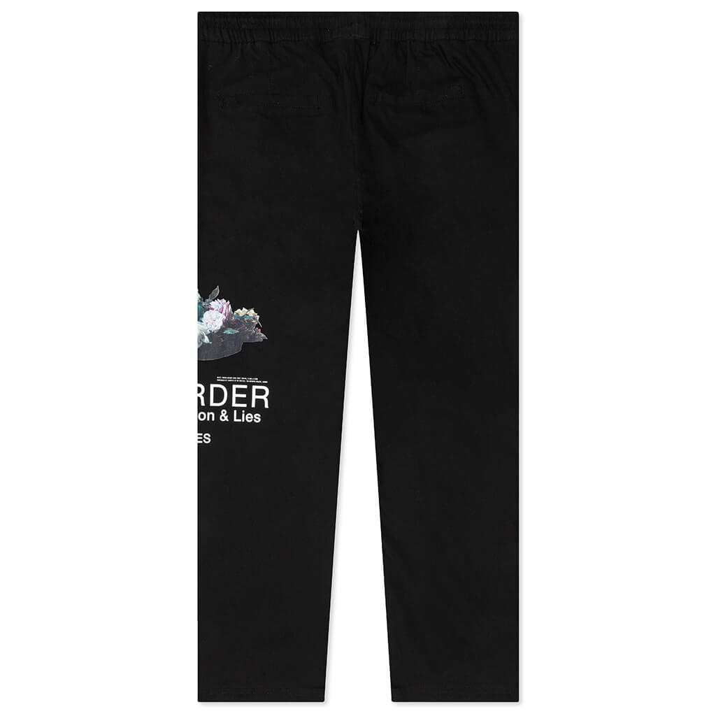 PLEASURES x New Order Power Beach Pant - Black
