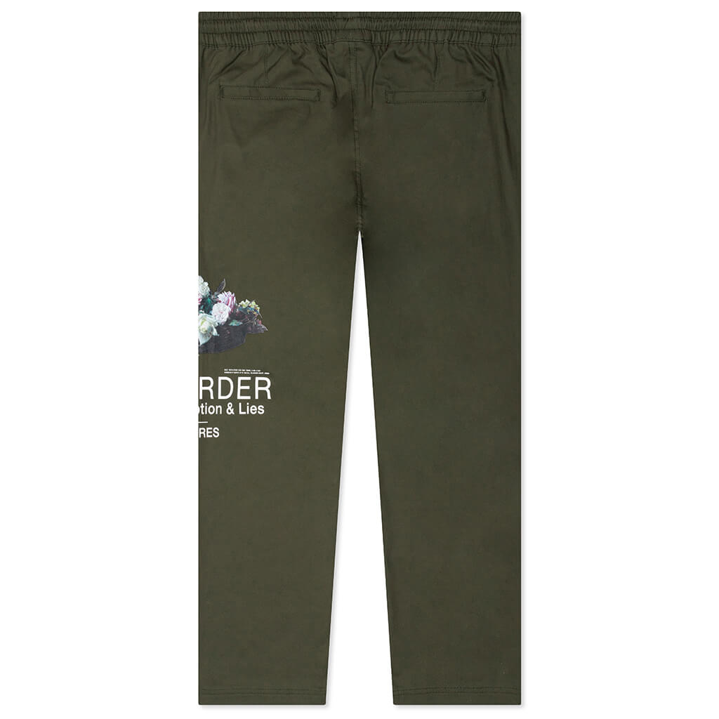 PLEASURES x New Order Power Beach Pant - Olive