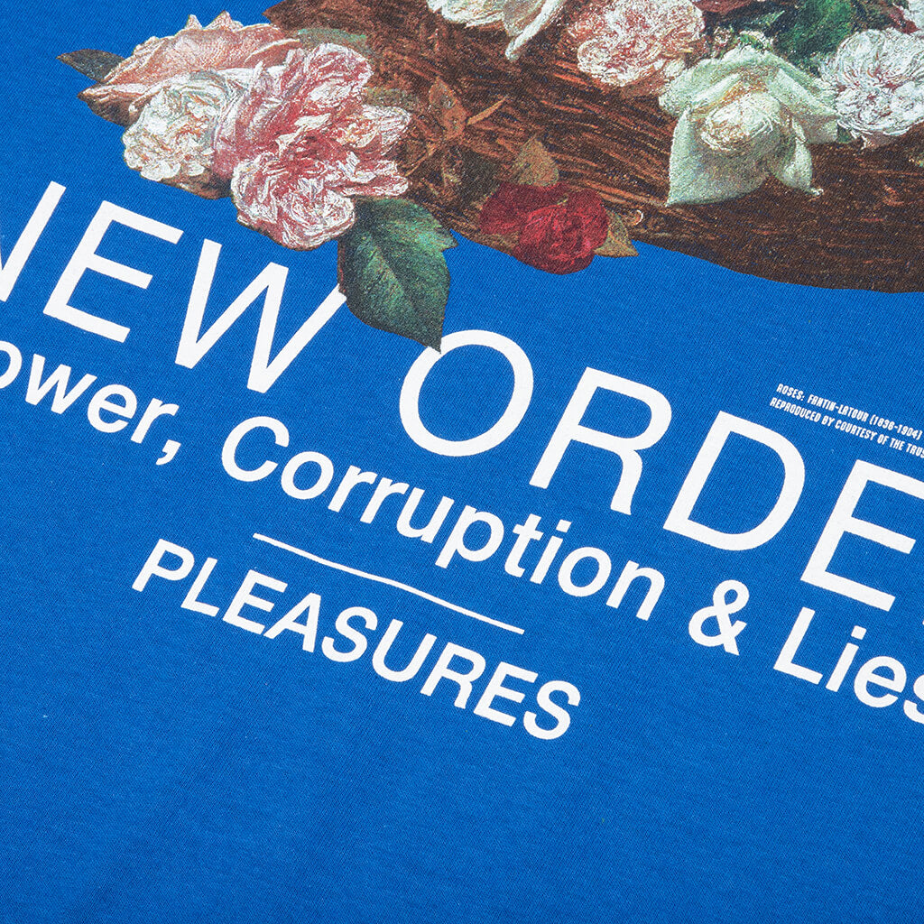 PLEASURES x New Order Power T-Shirt - Royal