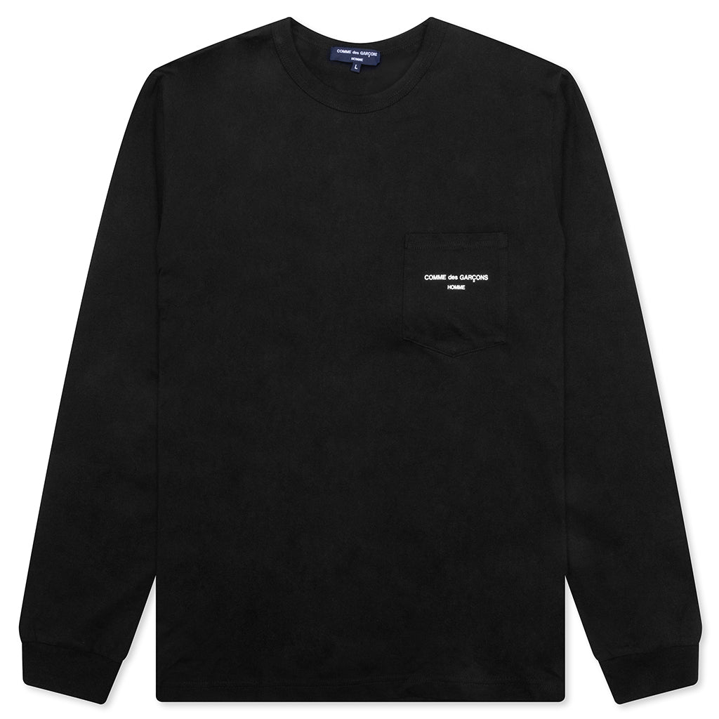 Pocket Logo L/S T-Shirt - Black