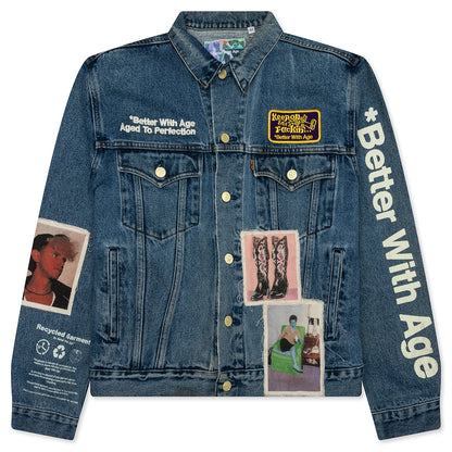 Portrait Denim Jacket - Multi