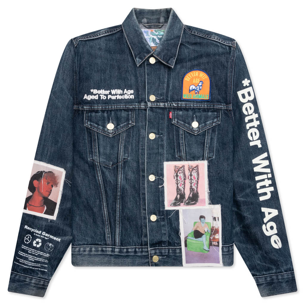 Portrait Denim Jacket - Multi
