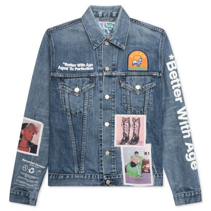 Portrait Denim Jacket - Multi