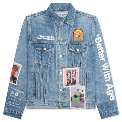 Portrait Denim Jacket - Multi