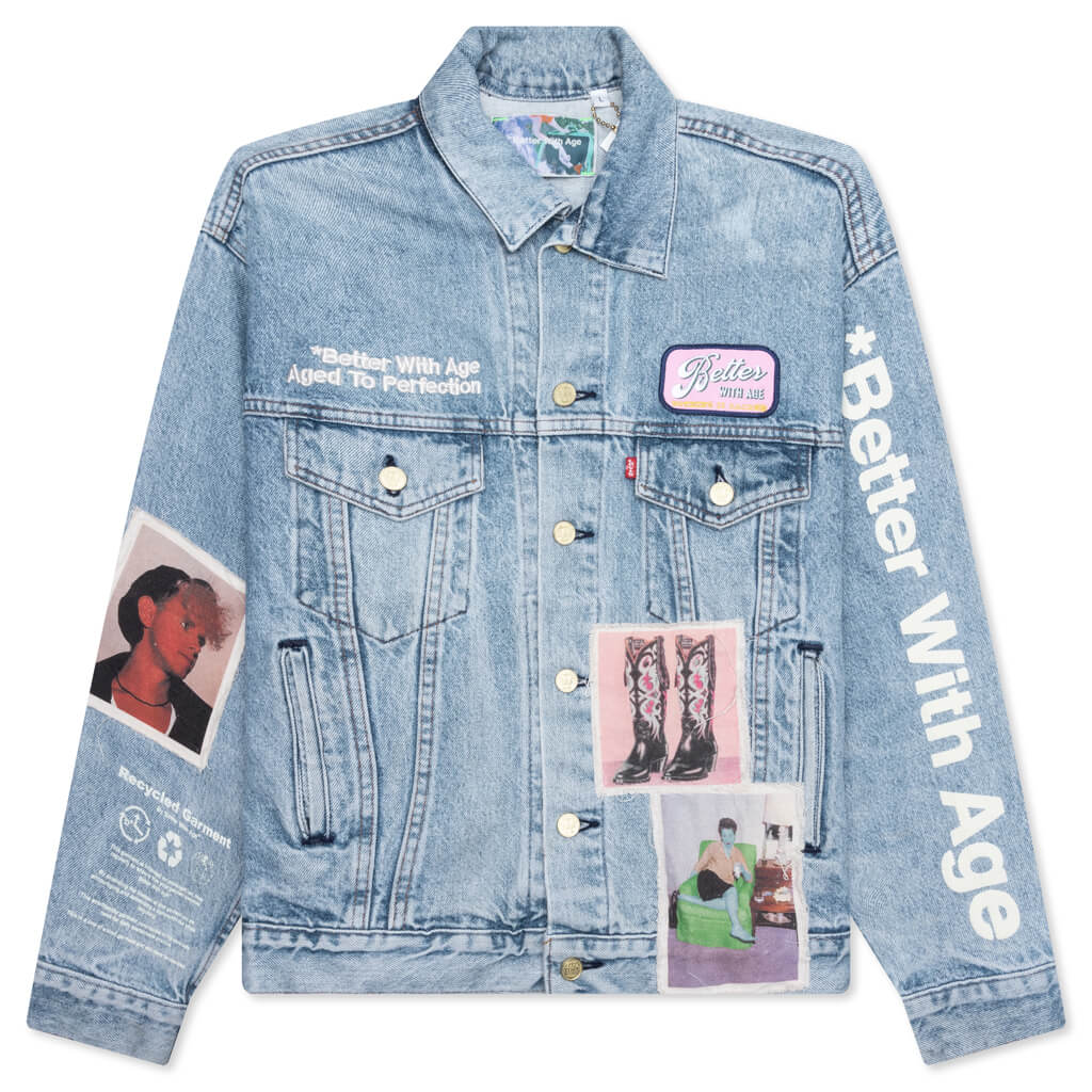 Portrait Denim Jacket - Multi