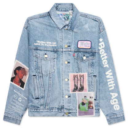 Portrait Denim Jacket - Multi