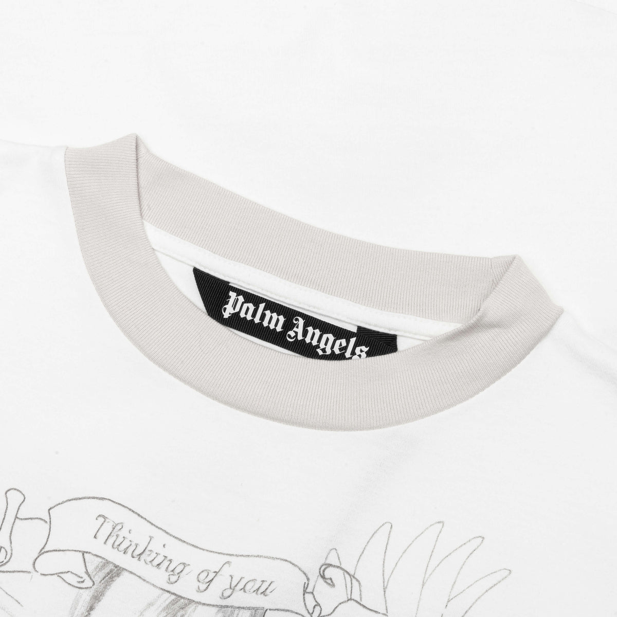 Portrait Pencil Over Tee - Off White/Grey
