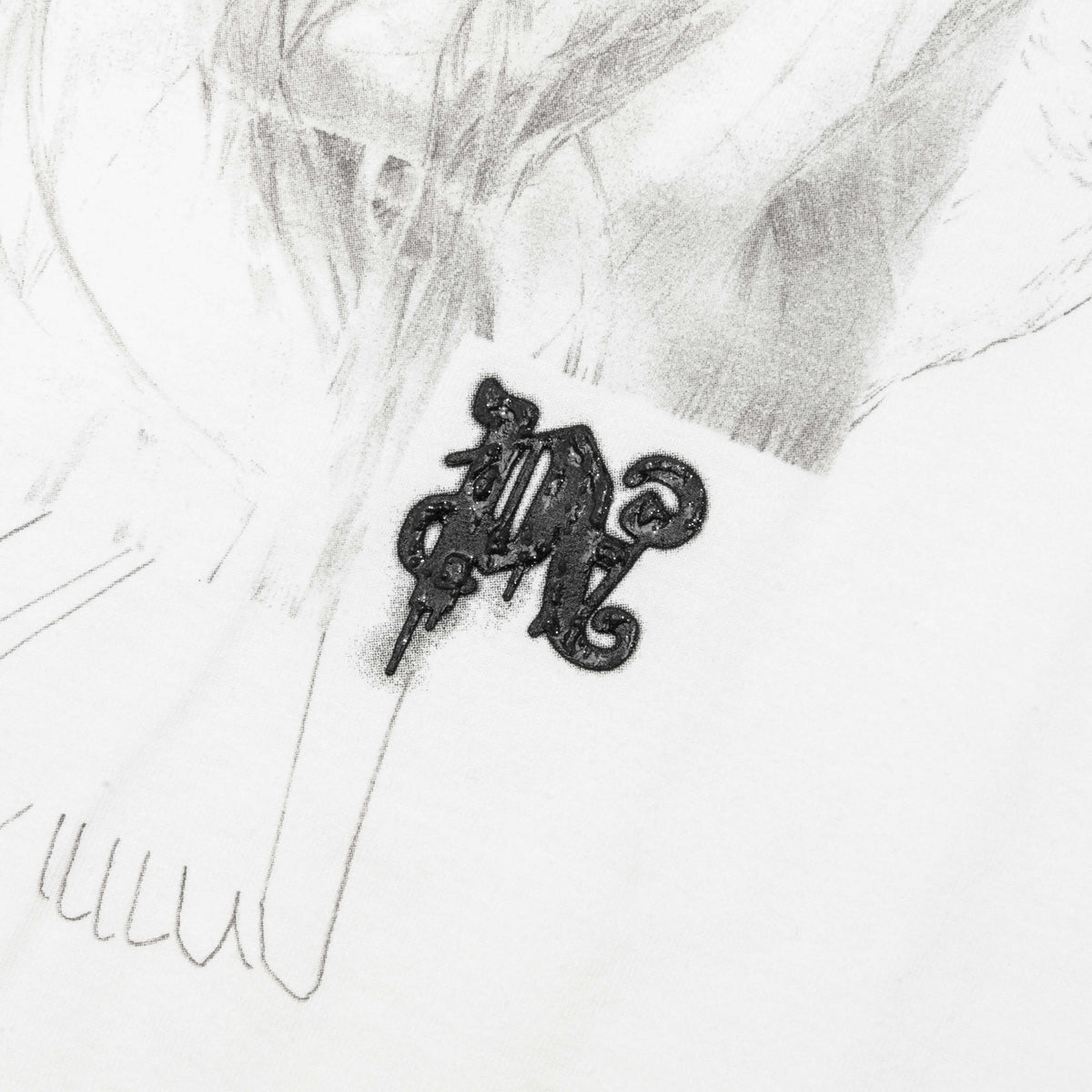 Portrait Pencil Over Tee - Off White/Grey