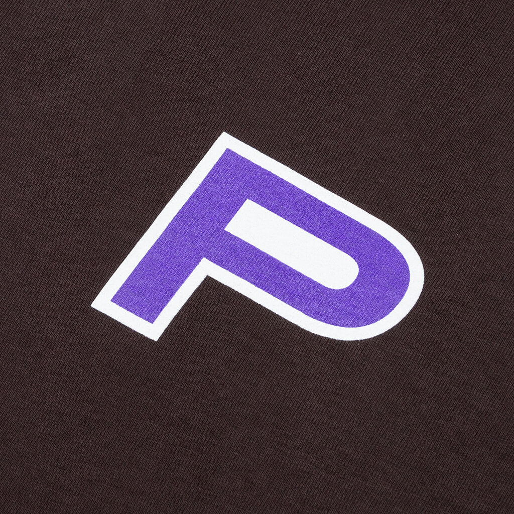 Block "P" S/S Tee - Chocolate