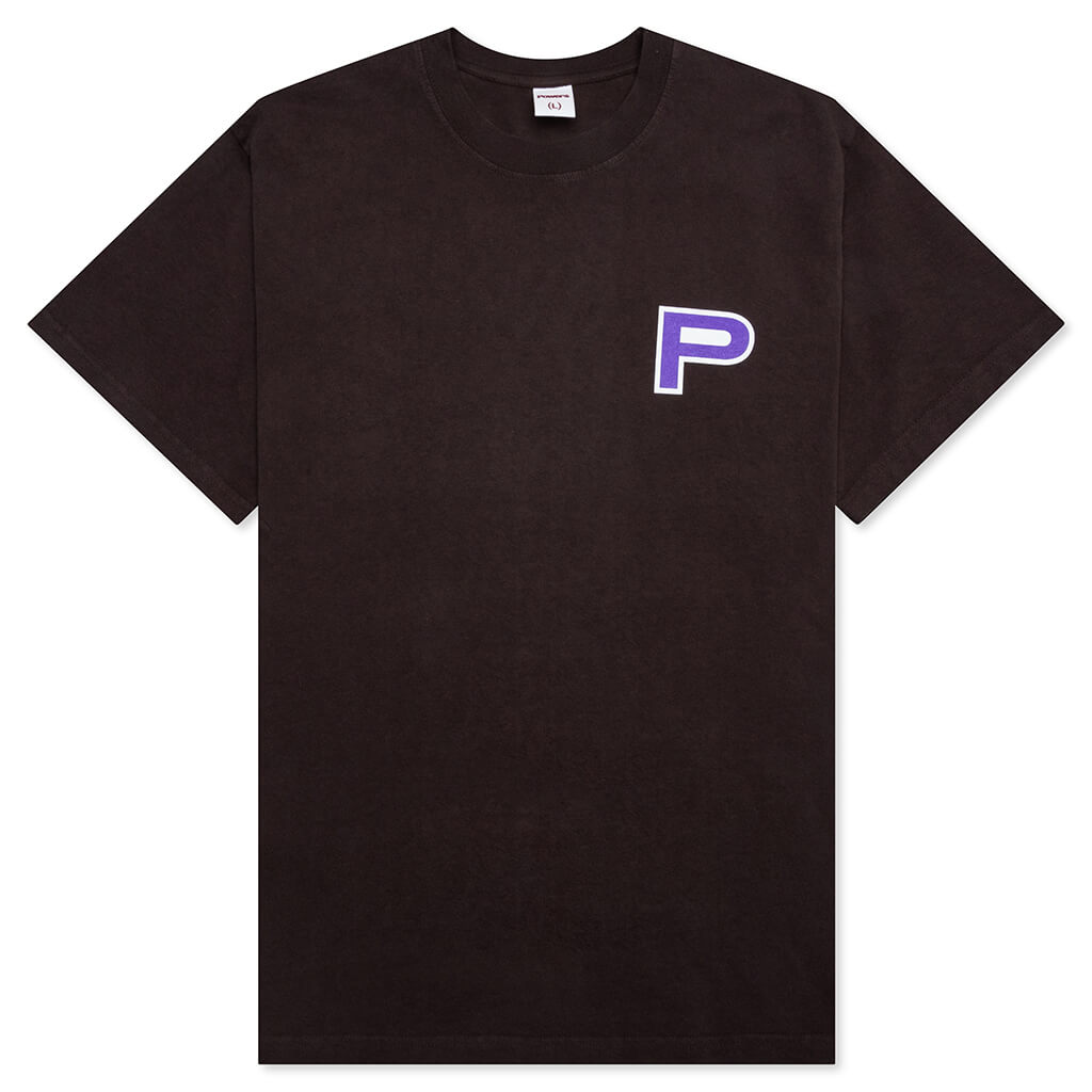 Block "P" S/S Tee - Chocolate