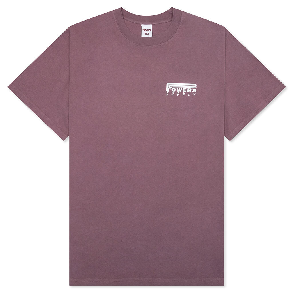 Pray Collage S/S Tee - Muted Plum