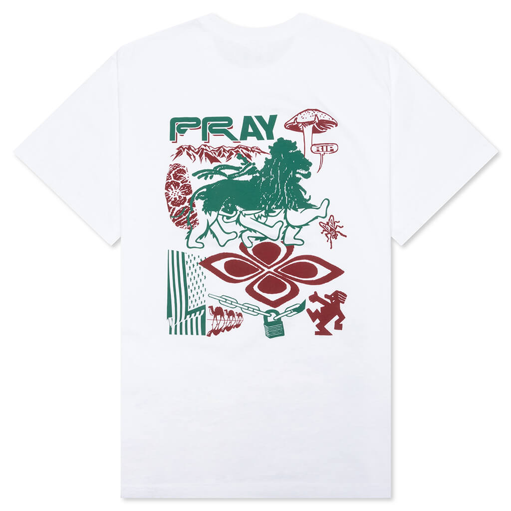 Pray Collage S/S Tee - White