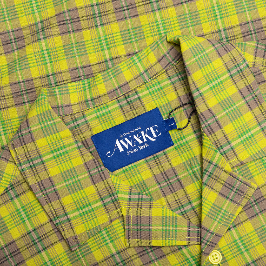 Printed Camp Collar Shirt - Green