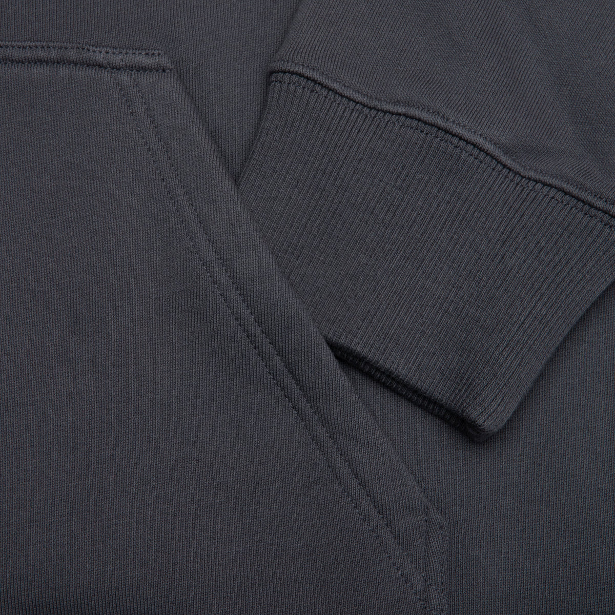 Printed Felpa Slim Fit Hoodie - Charcoal