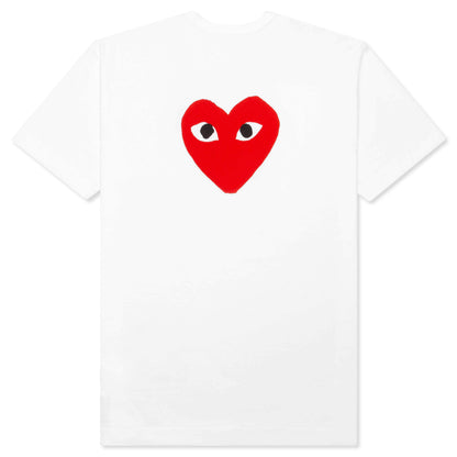 Women's Red Emblem No Eyes T-Shirt - White