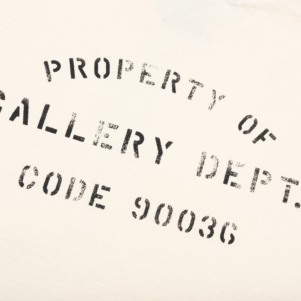 Property Of Stencil Tee - Antique White