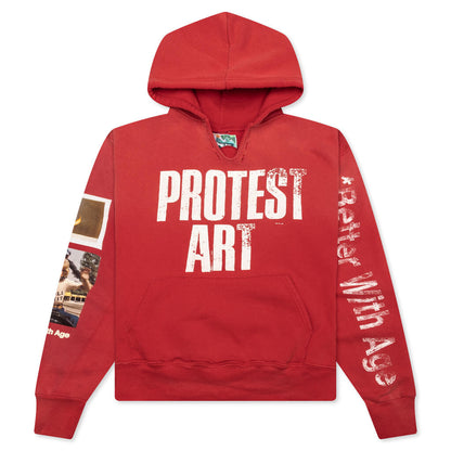 Protest Art Hoodie - Red