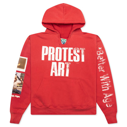 Protest Art Hoodie - Red